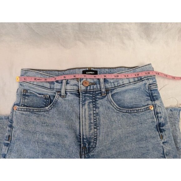 Express straight ankle high rise women's sz 4 regular stonewashed distressed K1 - Picture 12 of 14